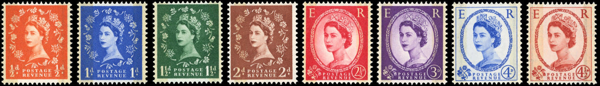 Great Britain SG 599/609 Unmounted Mint 1959 Phosphor-Graphite set of 8