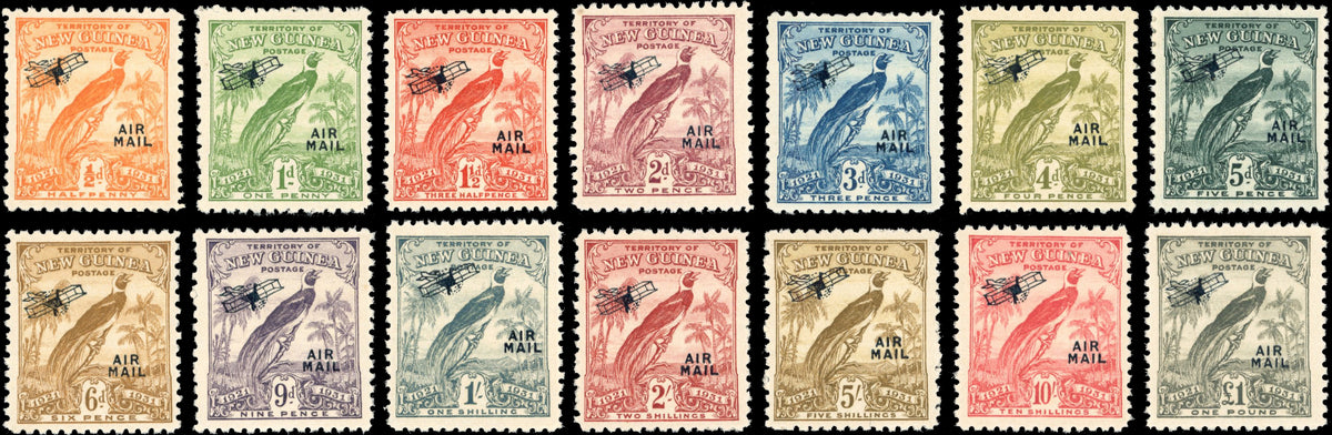 New Guinea SG 163/176 Mint 1931 Bird of Paradise Airmail set of 14
