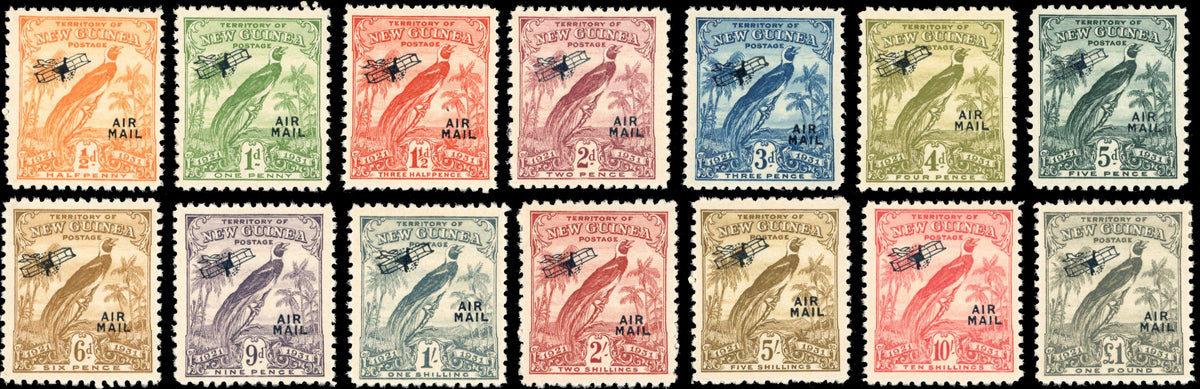 New Guinea SG 163/176 Mint 1931 Bird of Paradise Airmail set of 14