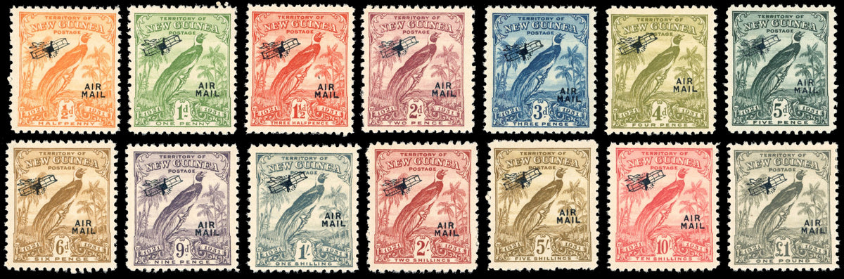 New Guinea SG 163/176 Mint 1931 Bird of Paradise Airmail set of 14