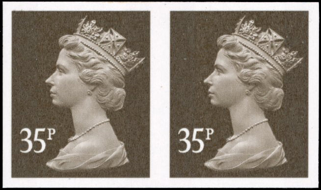 Great Britain SG Y1700a Unmounted Mint 1993-2017 35p sepia imperf pair