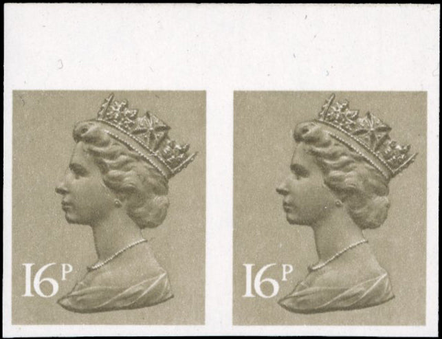 Great Britain SG X949a Unmounted Mint 1971-96 16p olive-drab imperf pair