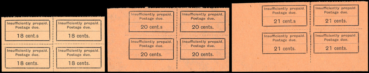 Zanzibar SG D3a/D17a btwn Mint 1926-30 postage due values x9 to 75c with variety cent.s