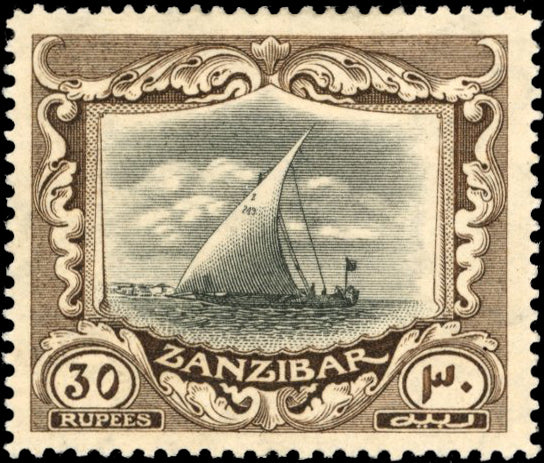 Zanzibar SG 260c Mint 1913 30r black and brown
