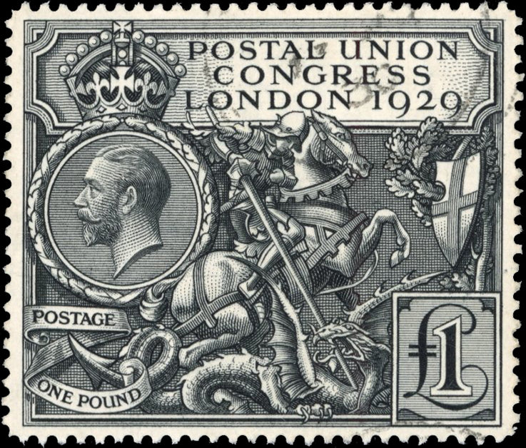 Great Britain SG 438 Used 1929 PUC £1 black