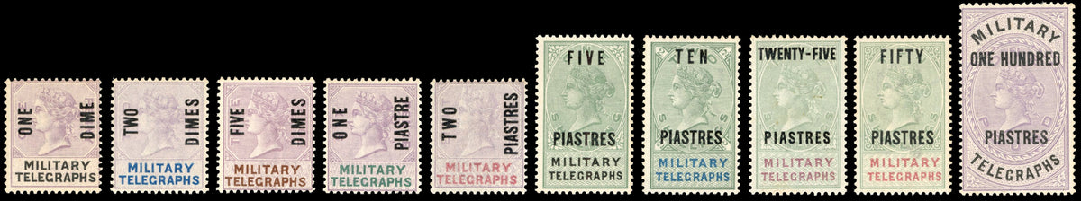 Egypt British Forces SG MT17/MT26 Unmounted mint 1887 military telegraphs set of 10
