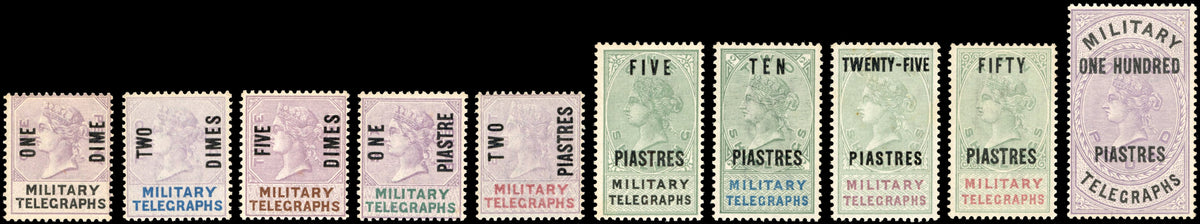Egypt British Forces SG MT17/MT26 Mint 1887 military telegraphs set of 10