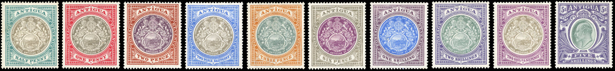 Antigua SG 31/40 Mint 1903 KEVII set of 10 on ordinary paper