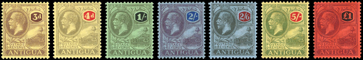 Antigua SG 55/61 Mint 1921-27 set of 7 watermark MCA