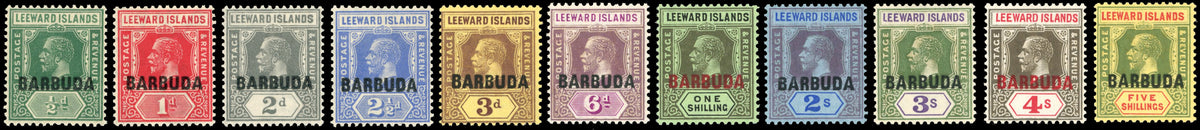 Barbuda SG 1/11 Mint 1922 set of 11