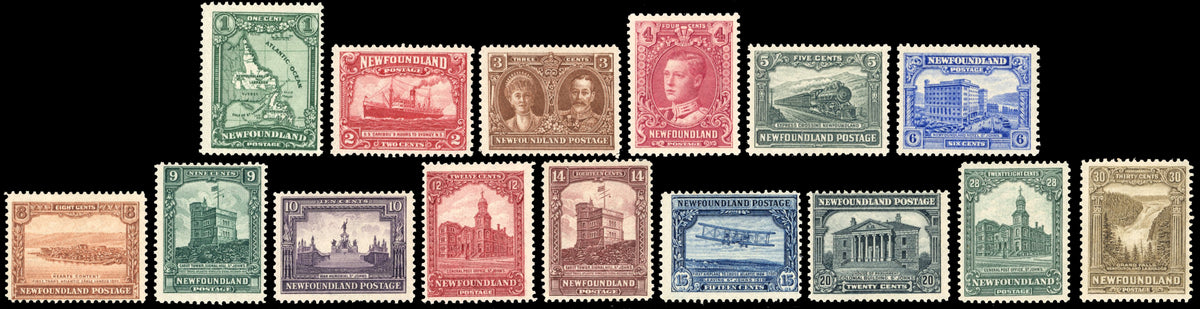 Newfoundland SG 164/178 Mint 1928-29 Publicity set of 15
