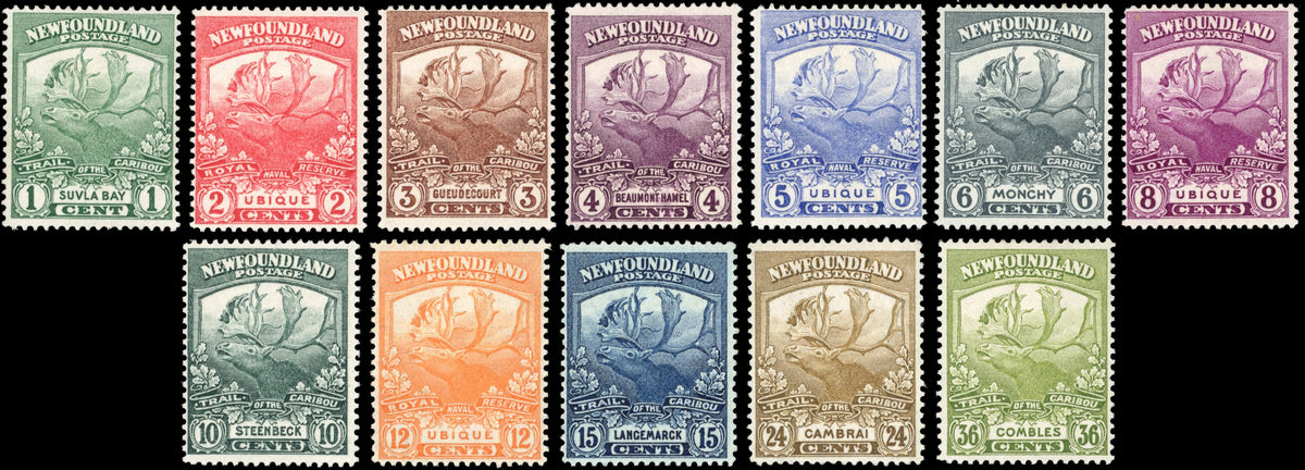 Newfoundland SG 130/141 Mint 1919 Contingent set of 12