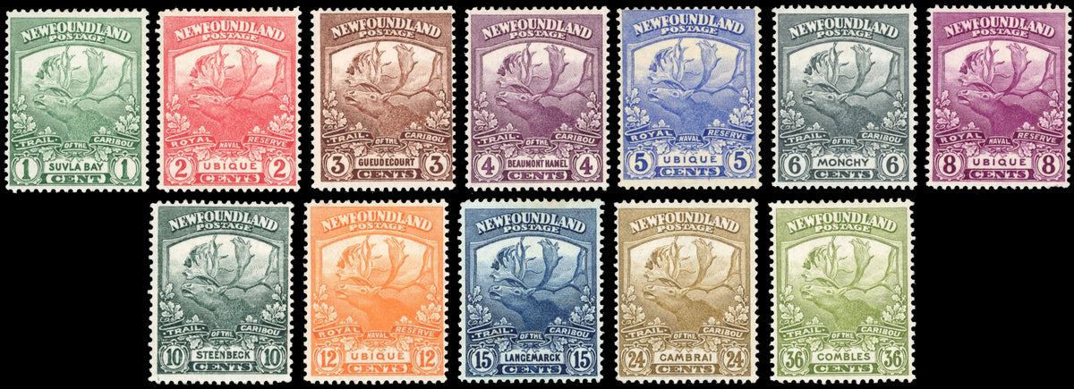 Newfoundland SG 130/141 Mint 1919 Contingent set of 12