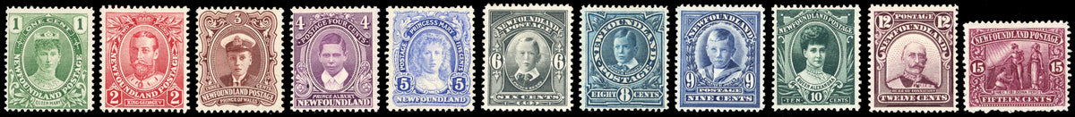 Newfoundland SG 117/127 Mint 1911-16 Coronation set of 11