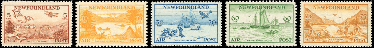 Newfoundland SG 230/234 Mint 1933 Air set of 5