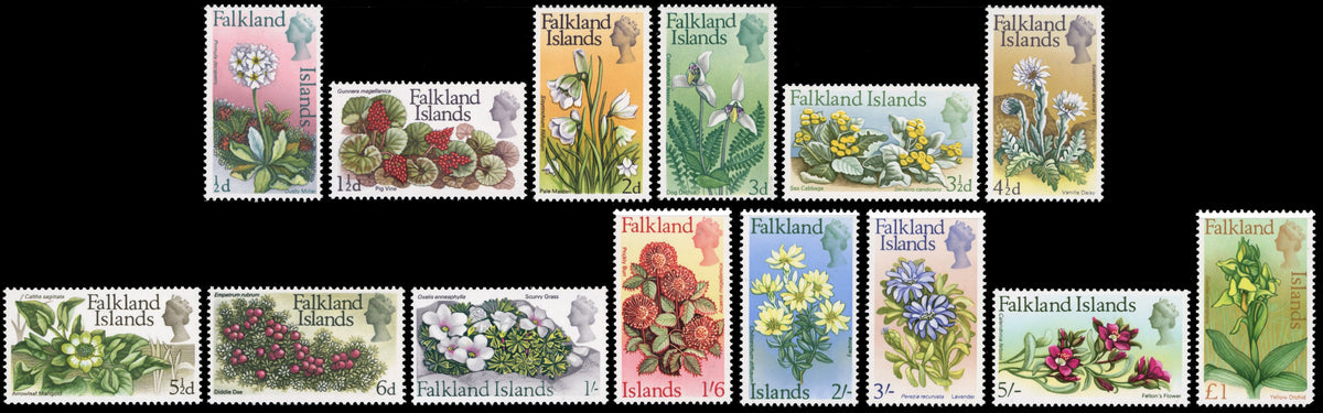 Falkland Islands SG 232/245 Unmounted Mint 1968 Flowers set of 14