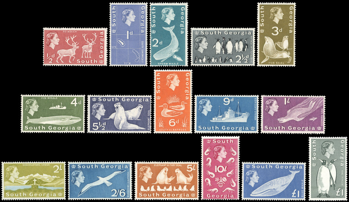 Falkland Islands Dependencies SG 1/16 Unmounted Mint 1963-69 South Georgia set of 16