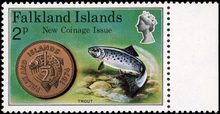 Falkland Islands SG 361w 1979 11p Airport wmk Crown to right of CA plate block of 4 unmounted mint