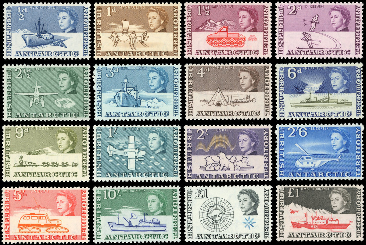 British Antarctic Territory SG 1/15a Unmounted Mint 1963-69 set of 16
