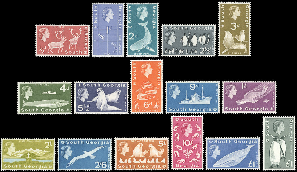 Falkland Islands Dependencies SG 1/16 Unmounted Mint 1963-69 South Georgia set of 16
