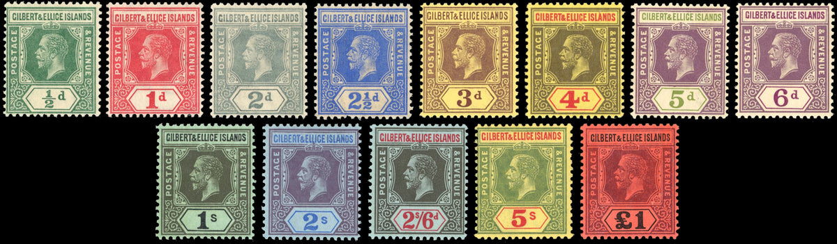 Gilbert and Ellice Islands SG 12/24 Unmounted Mint 1912-24 set of 13
