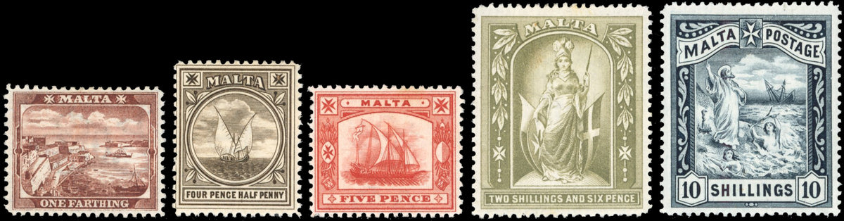 Malta SG 31/35 Mint 1899-1901 set of 5