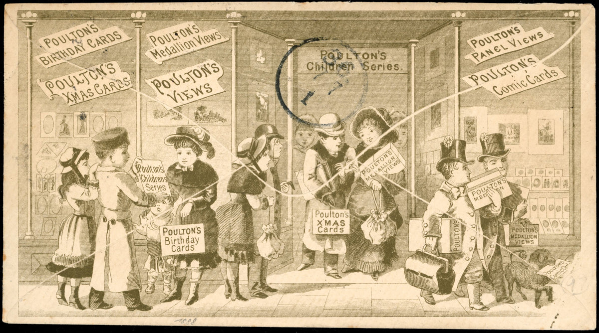 Great Britain SG 172/197 Cover 1888 Poultons advertising envelope to Berlin