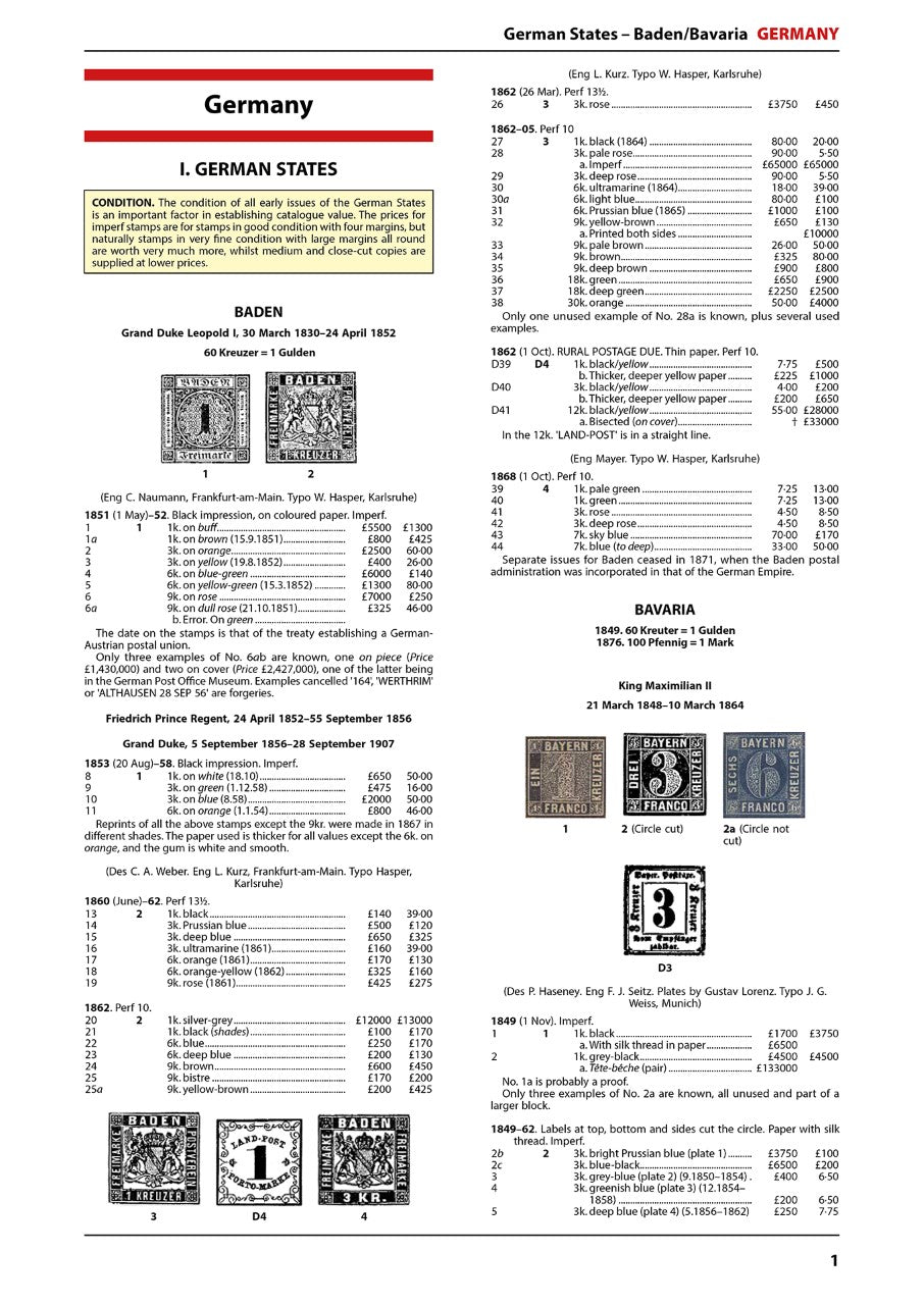 Germany & States Stamp Catalogue 13th Edition