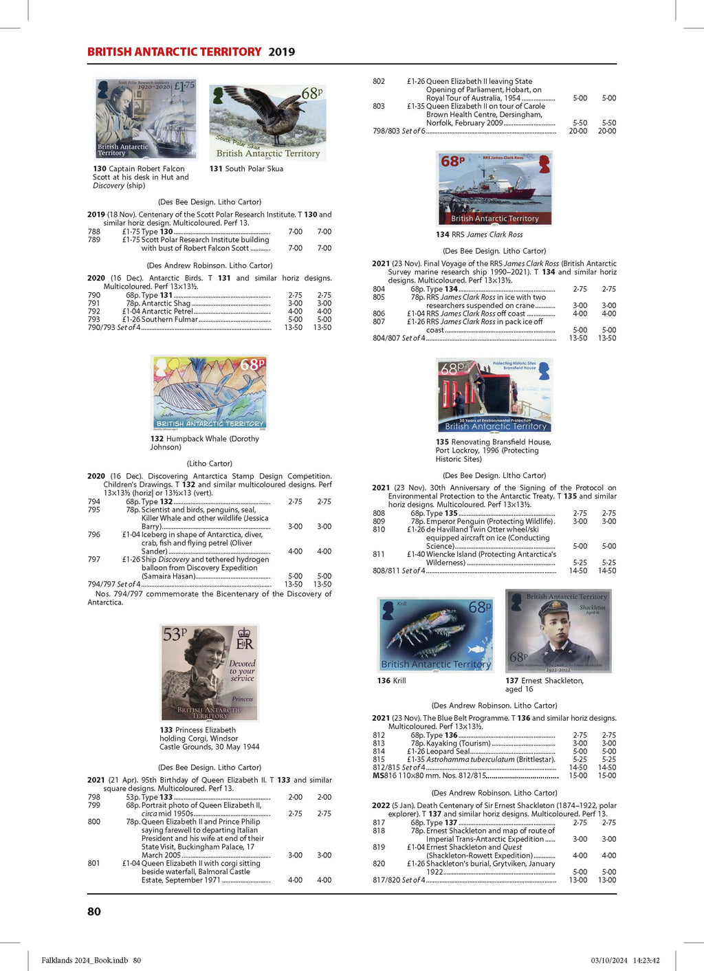 Falkland Islands Stamp Catalogue 9th Edition