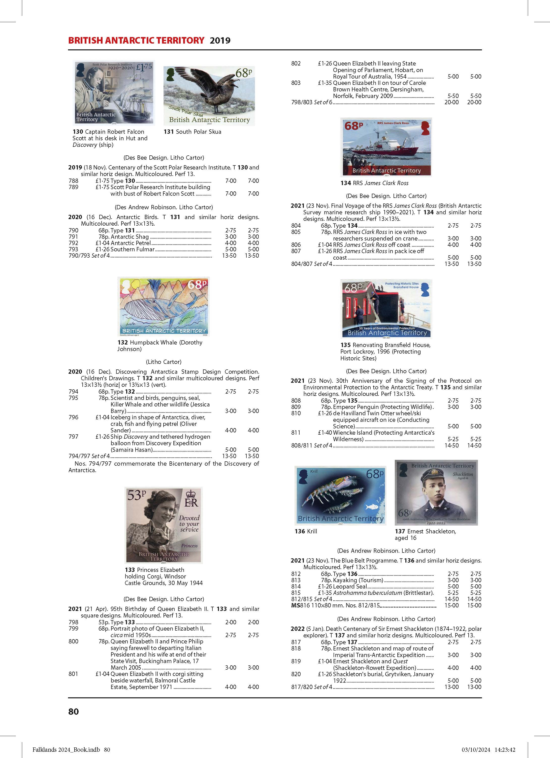 Falkland Islands Stamp Catalogue 9th Edition