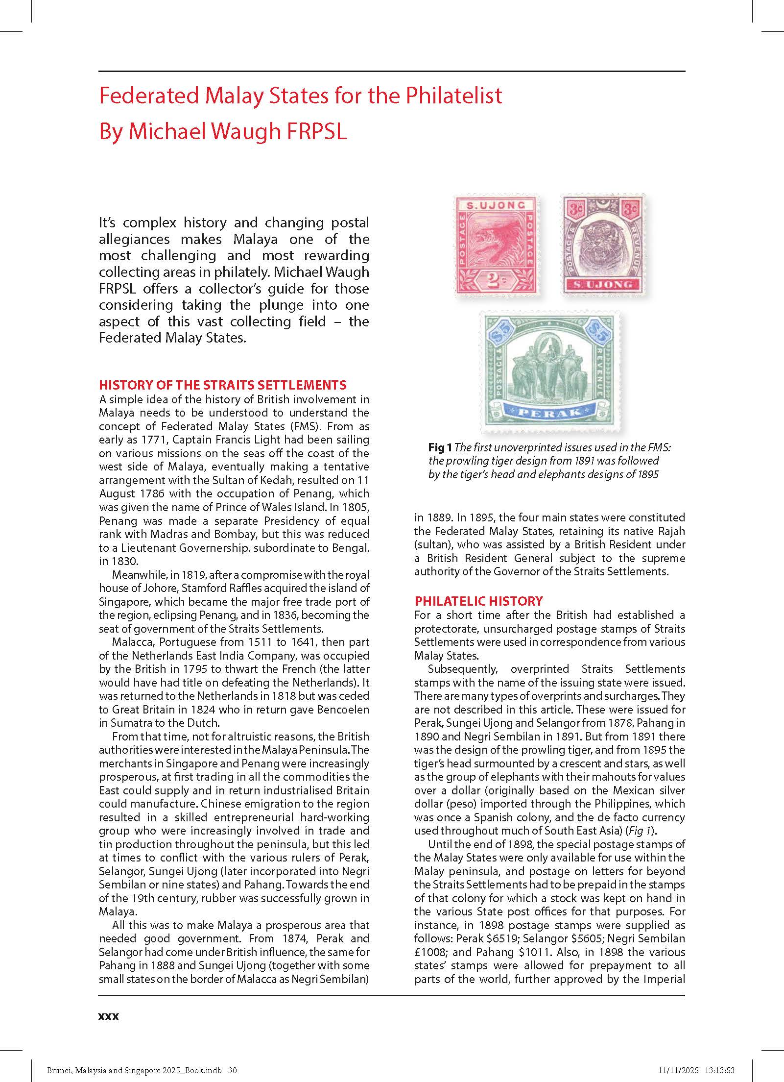 Brunei, Malaysia and Singapore Stamp Catalogue 6th Edition