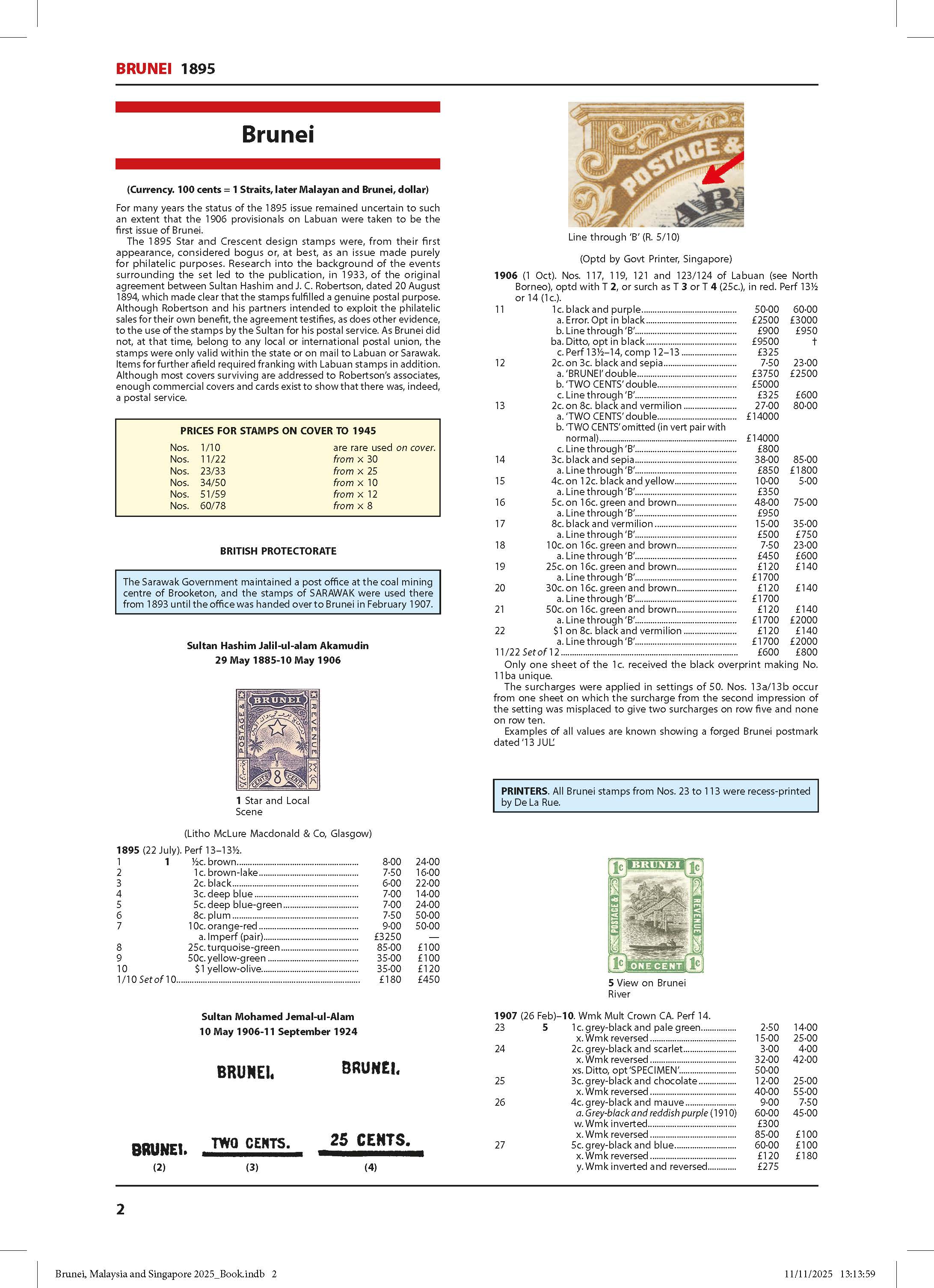 Brunei, Malaysia and Singapore Stamp Catalogue 6th Edition