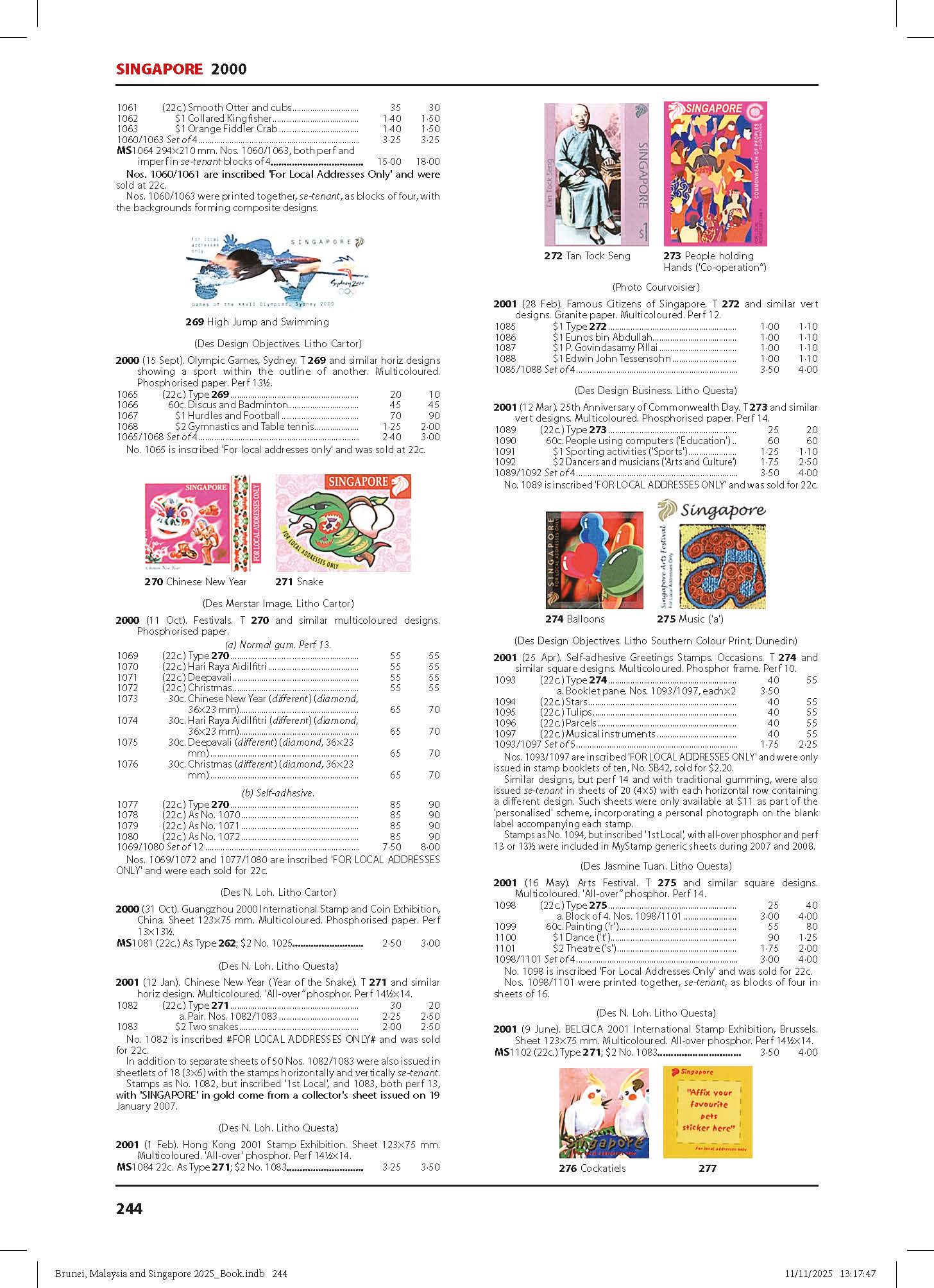 Brunei, Malaysia and Singapore Stamp Catalogue 6th Edition
