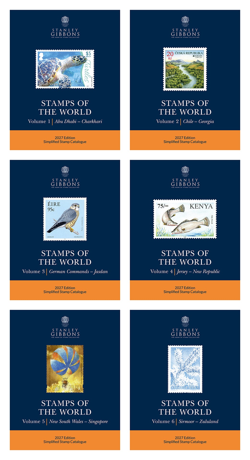 2027 Stamps Of The World - Set Of 6 Catalogues