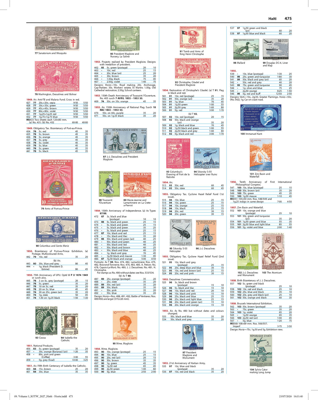 2027 Stamps Of The World - Set Of 6 Catalogues