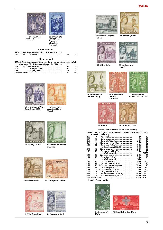 Cyprus, Gibraltar & Malta Stamp Catalogue 6th Edition